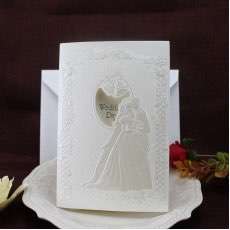 Wedding Invitation Card Rectangle Embossing Card Cheap Invitation Card Customized 